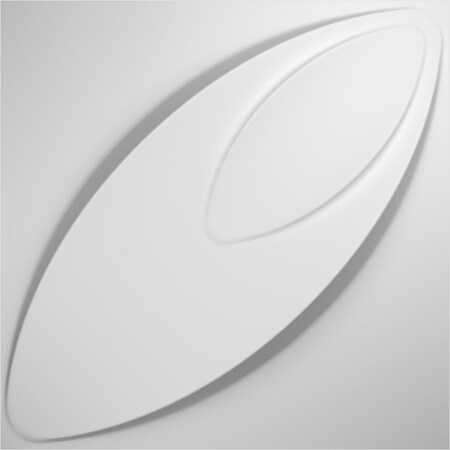 Ekena Millwork Iris EnduraWall Decorative 3D Wall Panel, White, 19 5/8"W x 19 5/8"H WP20X20IRWH